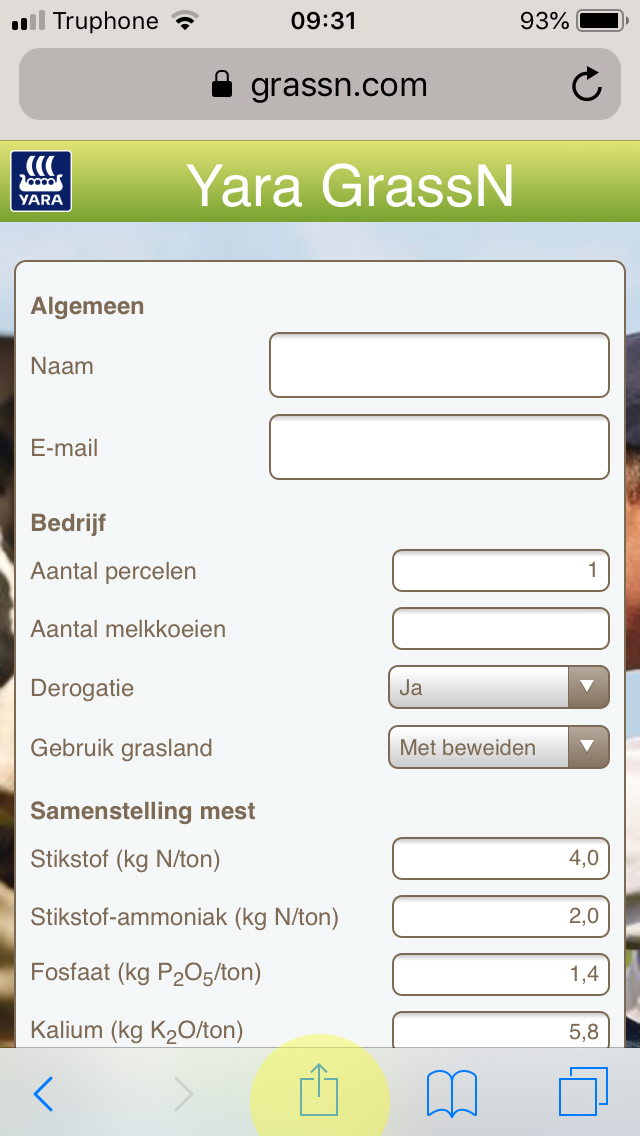 GrassN app instructies: stap 1