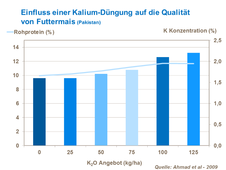 Einfluss einer Kalium-Düngung auf die Qualität von Futtermais (Pakistan)